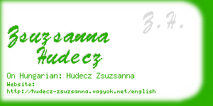 zsuzsanna hudecz business card